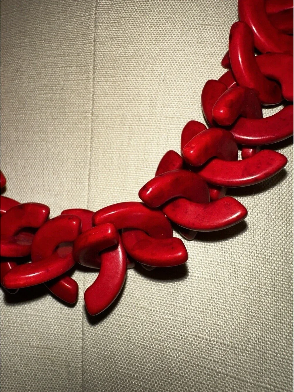 Red Statement Tribal Necklace Jewelry Stone New Style